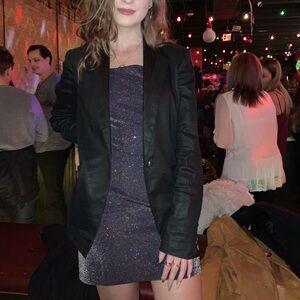 Urban Outfitters Dark Navy Sparkly Dress